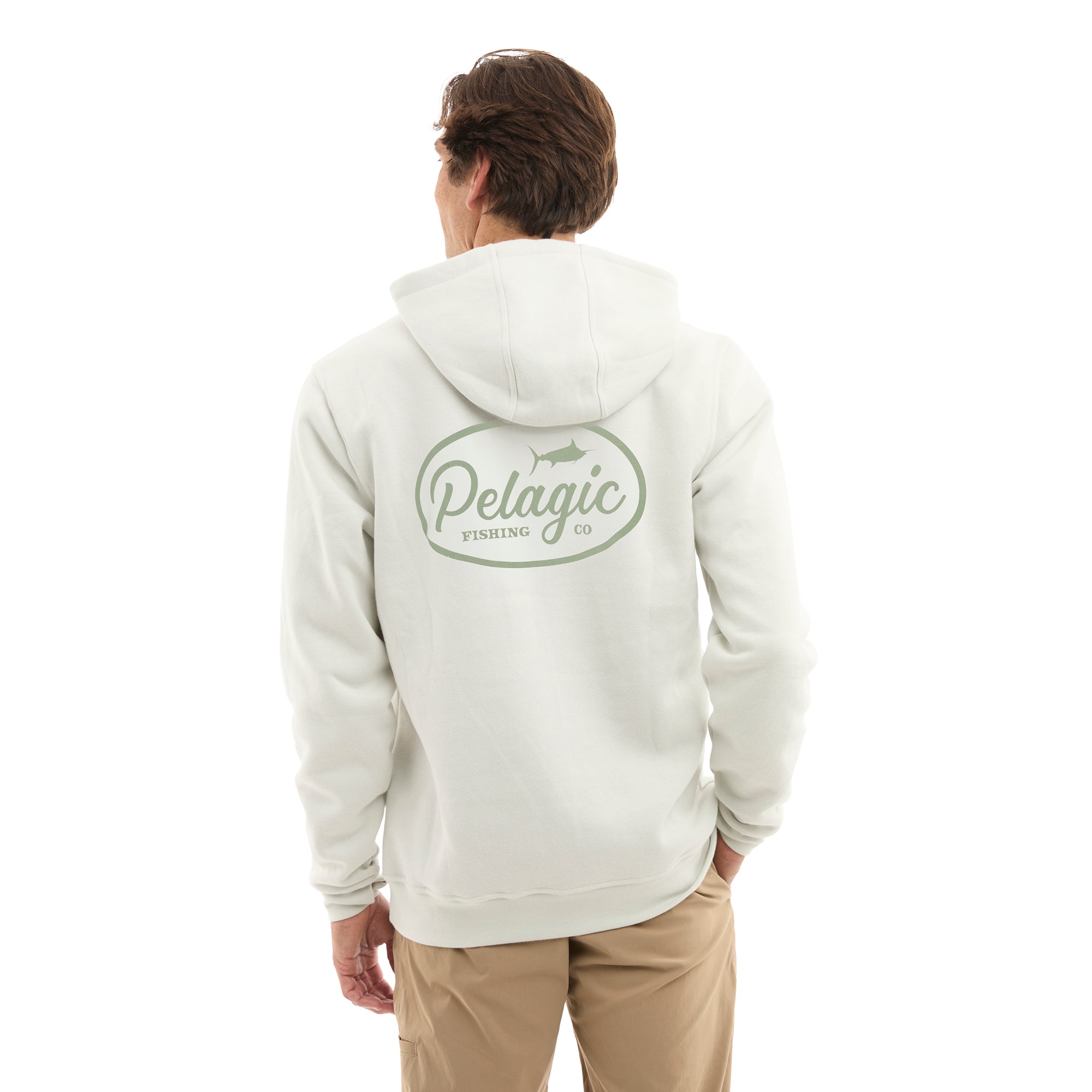 Pelagic Osborn Circled felpa cappuccio cotone Bone