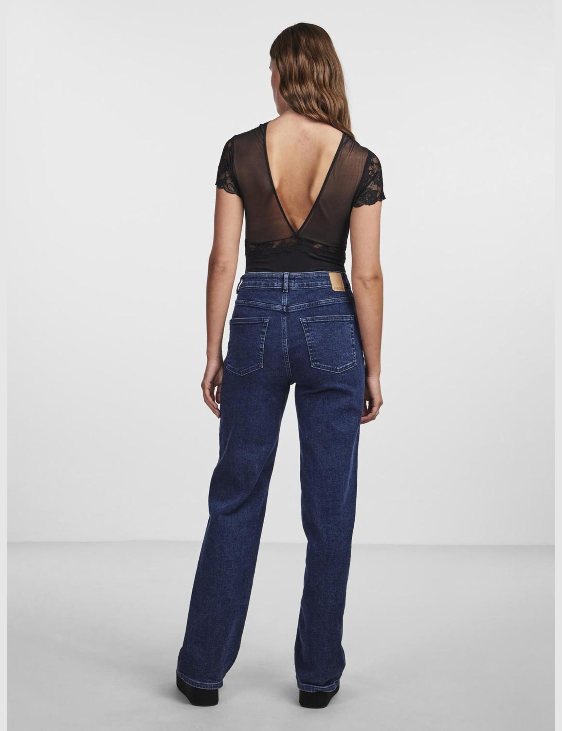 Pieces Pcsicca body donna manica corta elasticizzato