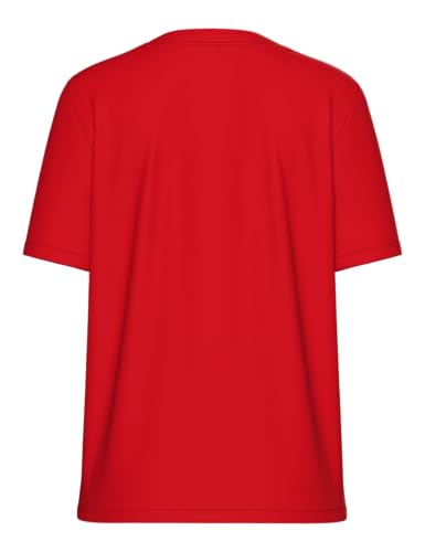 Pieces Pctaya T-Shirt Stampata M Goji Berry Cotone