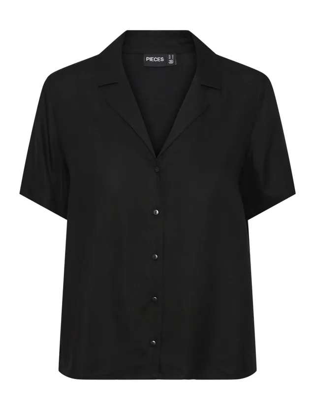 Pieces PCTALA camicia manica corta nero uso quotidiano