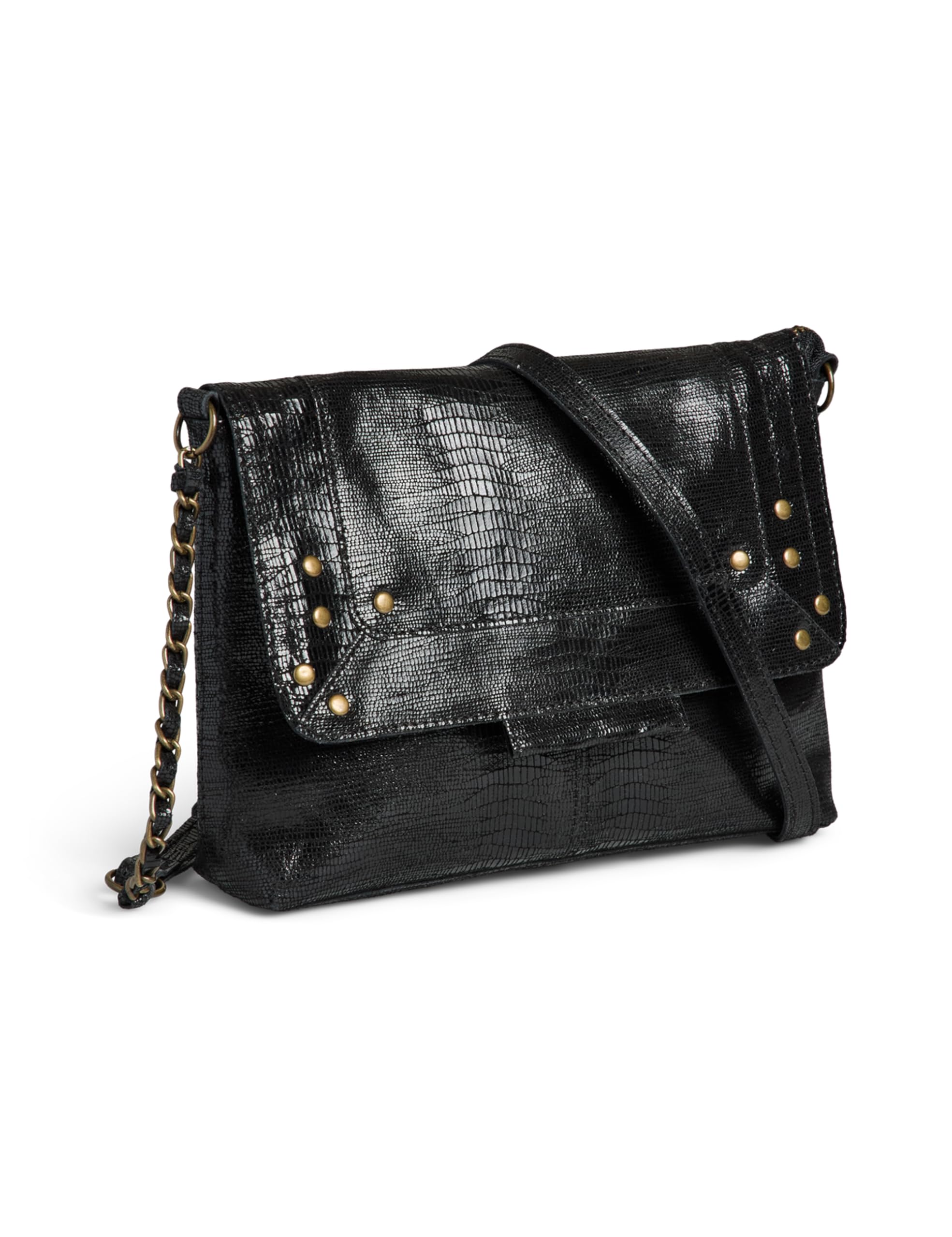 PIECES Pcfelizia Body Cross borsa pelle nera tracolla