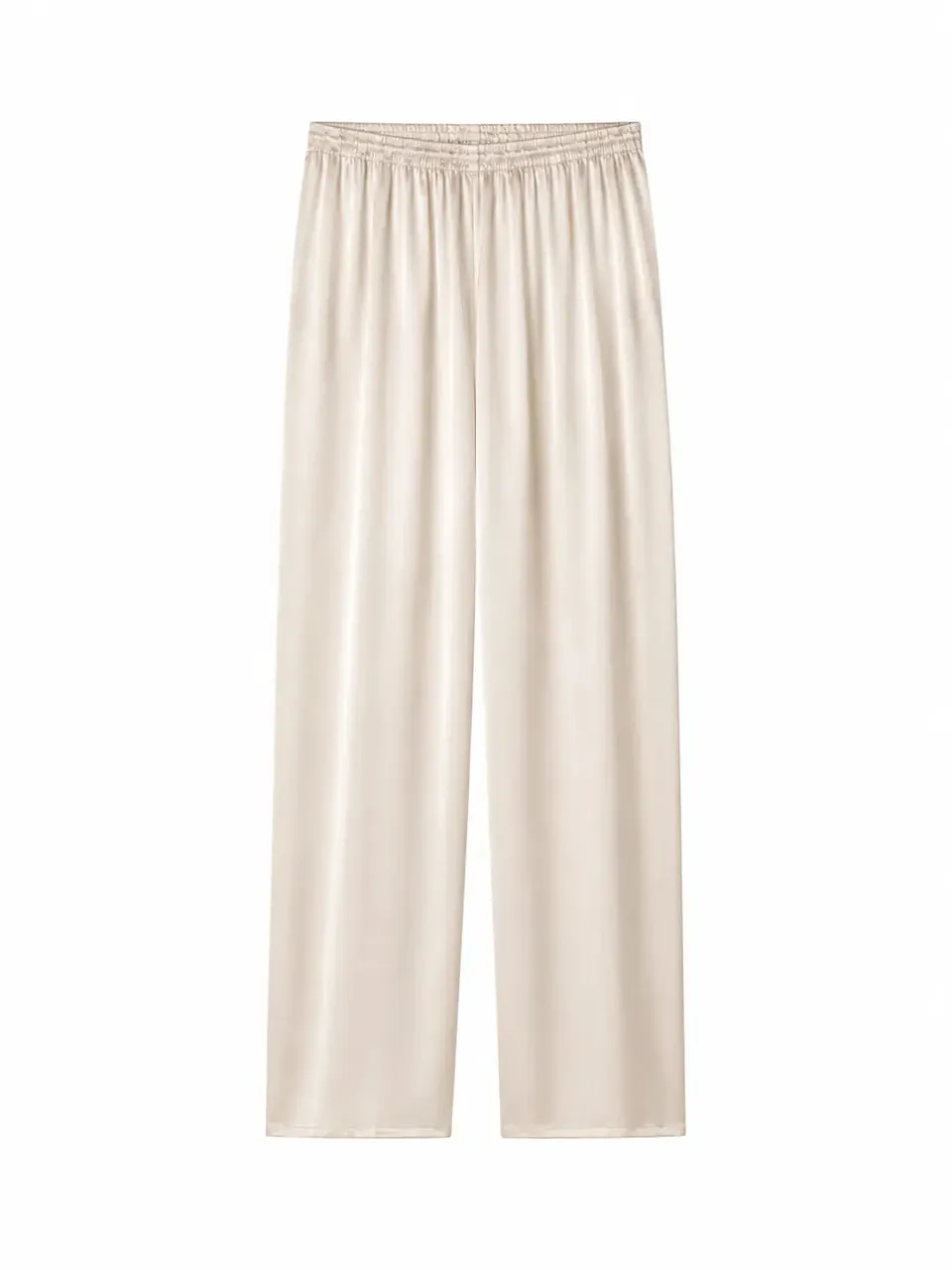 el.residu Risha Satin pantaloni seta off-white M