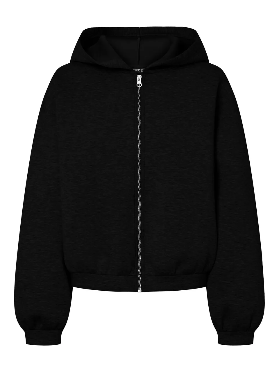 Pieces Pcbucuba felpa cappuccio donna nero zip uso quotidiano