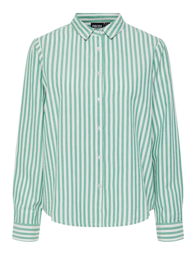 Pieces Pcmirini LS Shirt FC BC camicia donna M bianca
