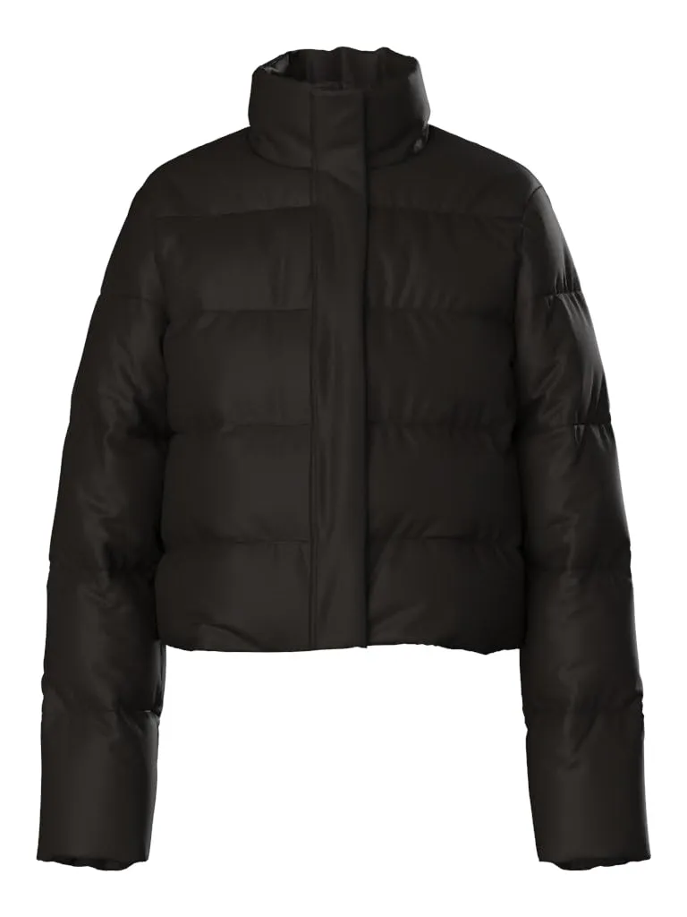 Pieces Pcbee Highneck Cropped Puffer giacca donna nera S