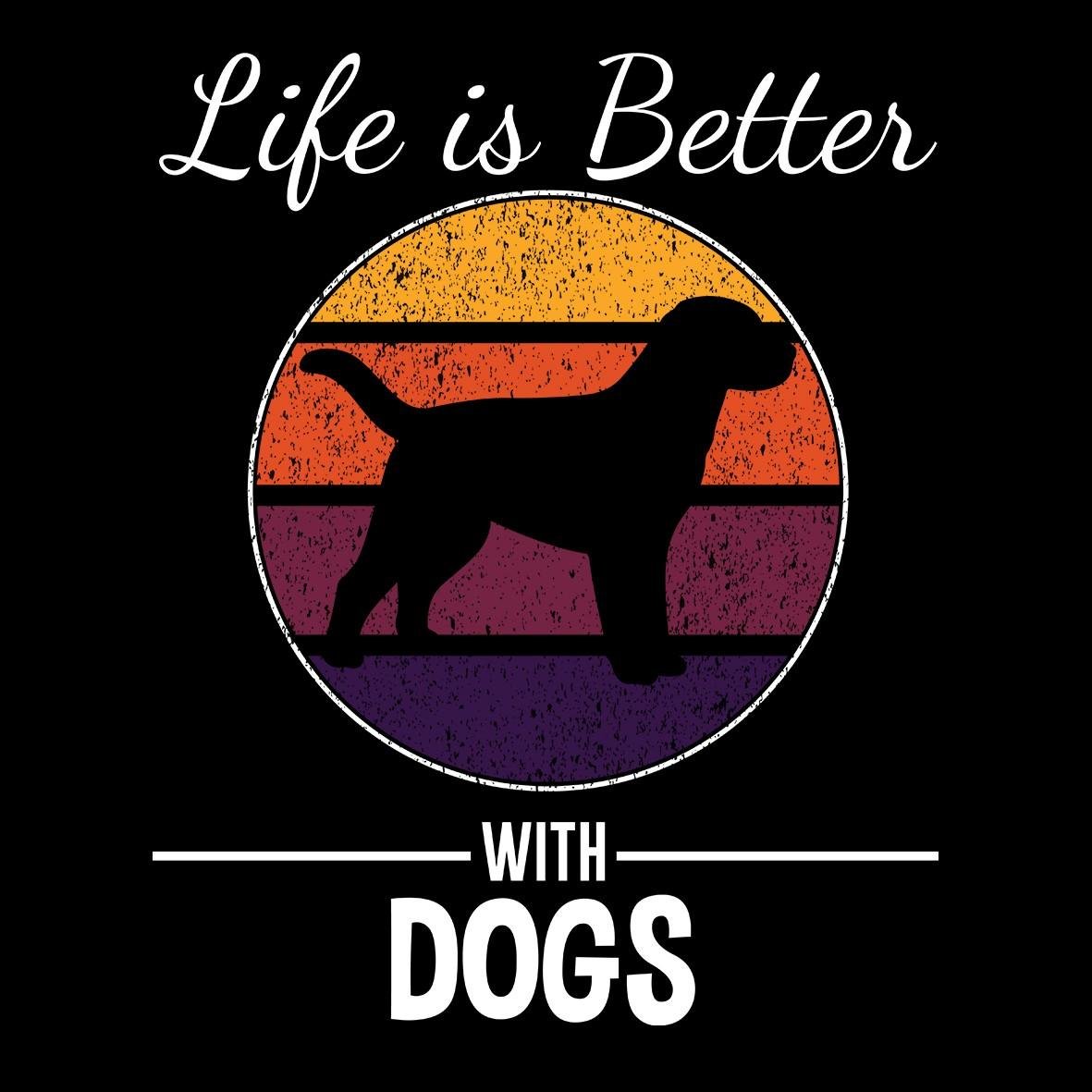 Matrix Music Store Life Better With Dogs t-shirt donna unisex