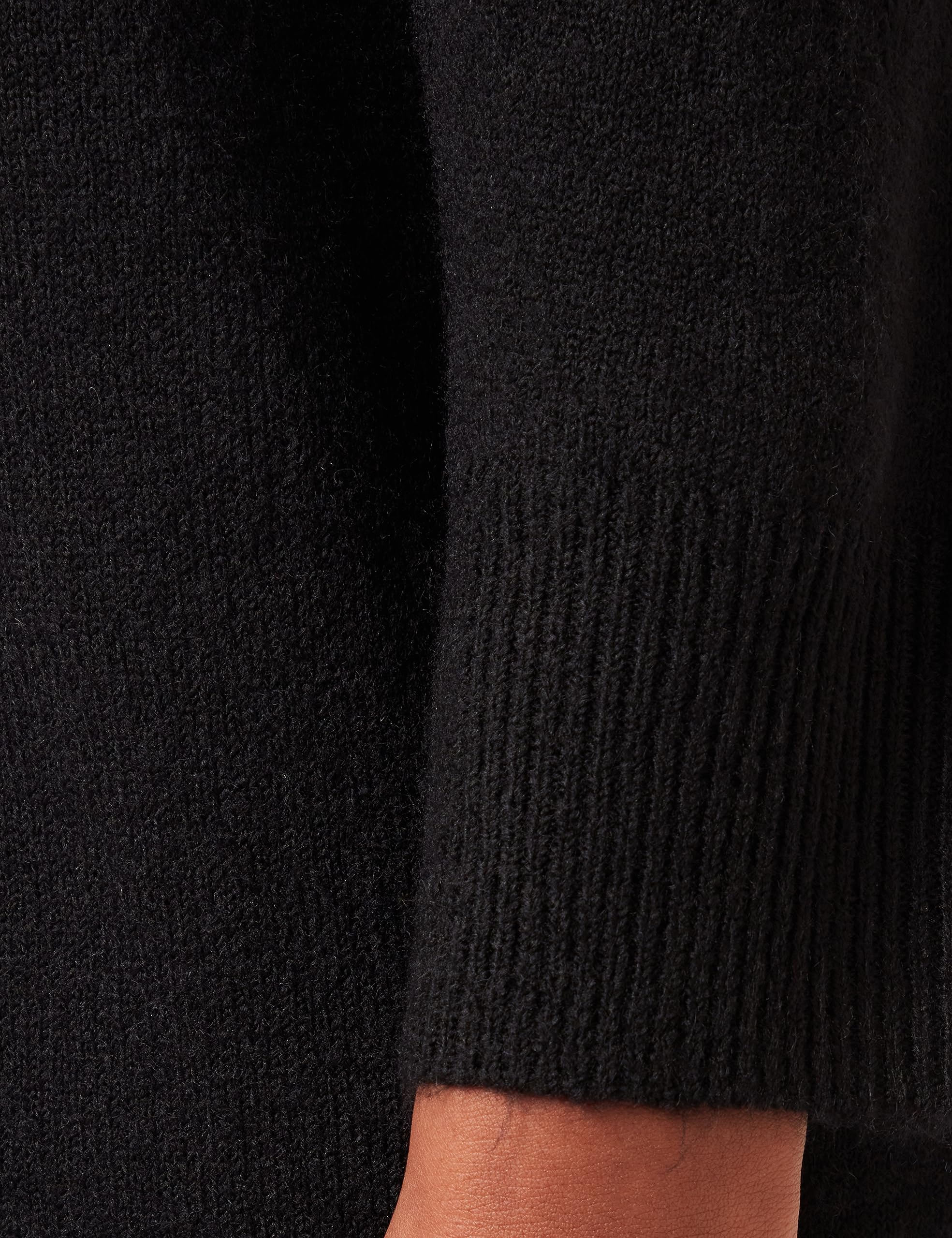 Pieces Pcjuliana LS V-Neck abito maglia donna nero