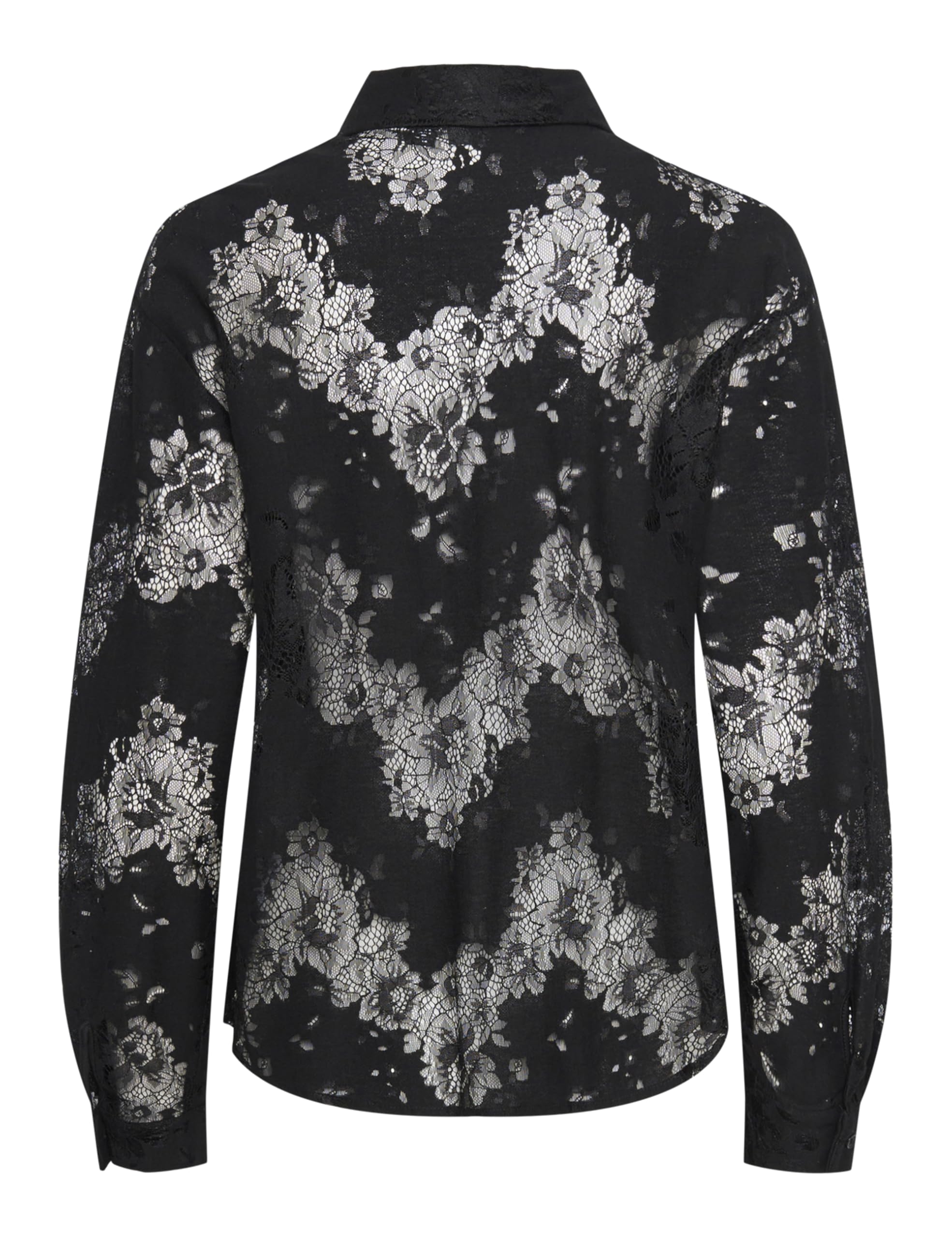 Pieces Pcnorinne camicia donna nera manica lunga