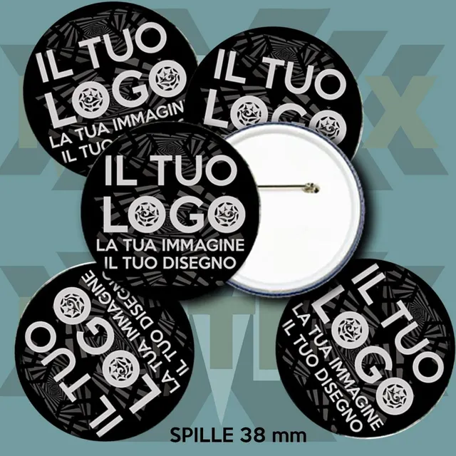 Matrix Music Store spilla personalizzata 38 mm metallo
