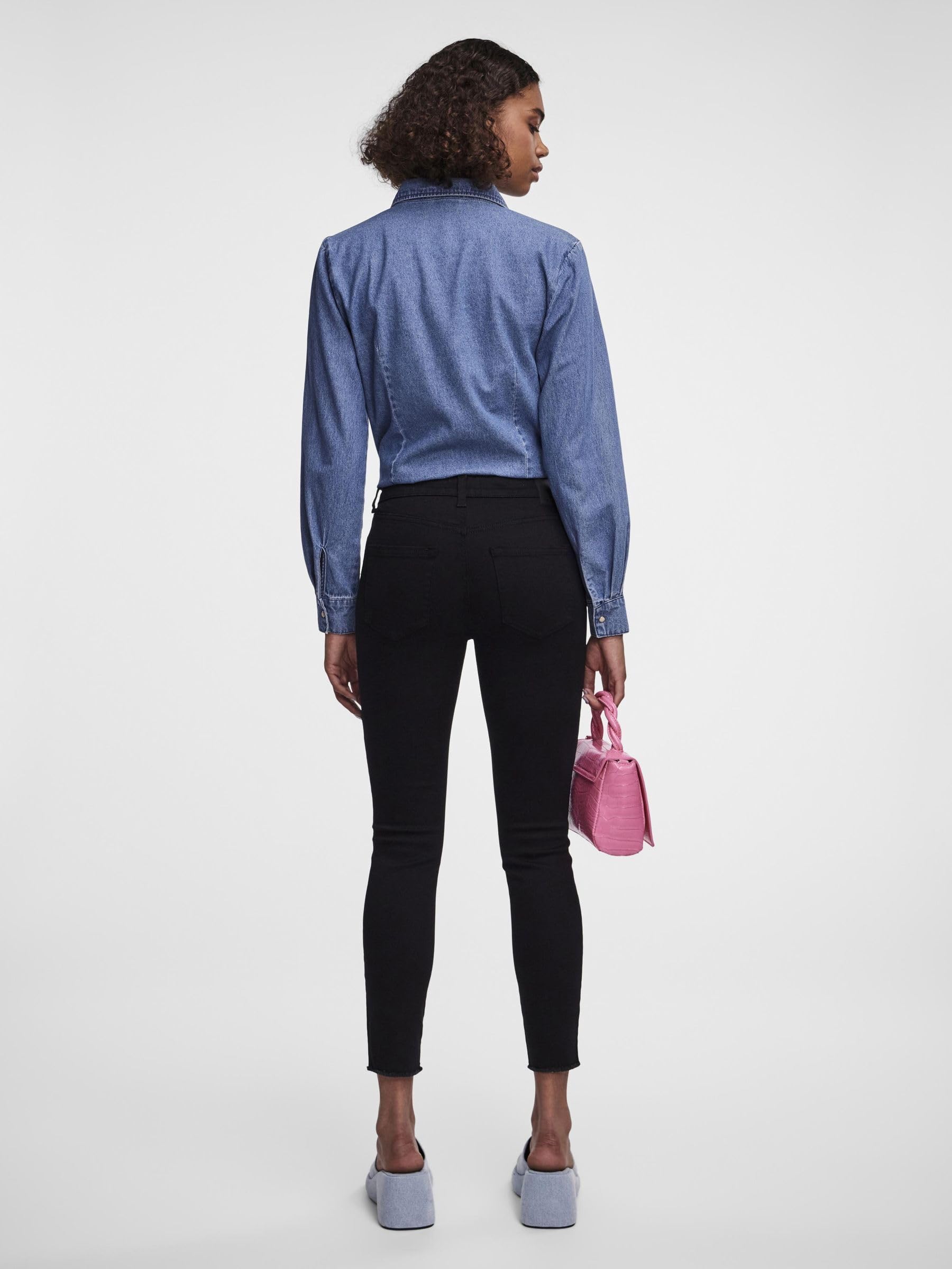 Pieces Pcdelly Skn MW BLC Noos jeans S 30L skinny