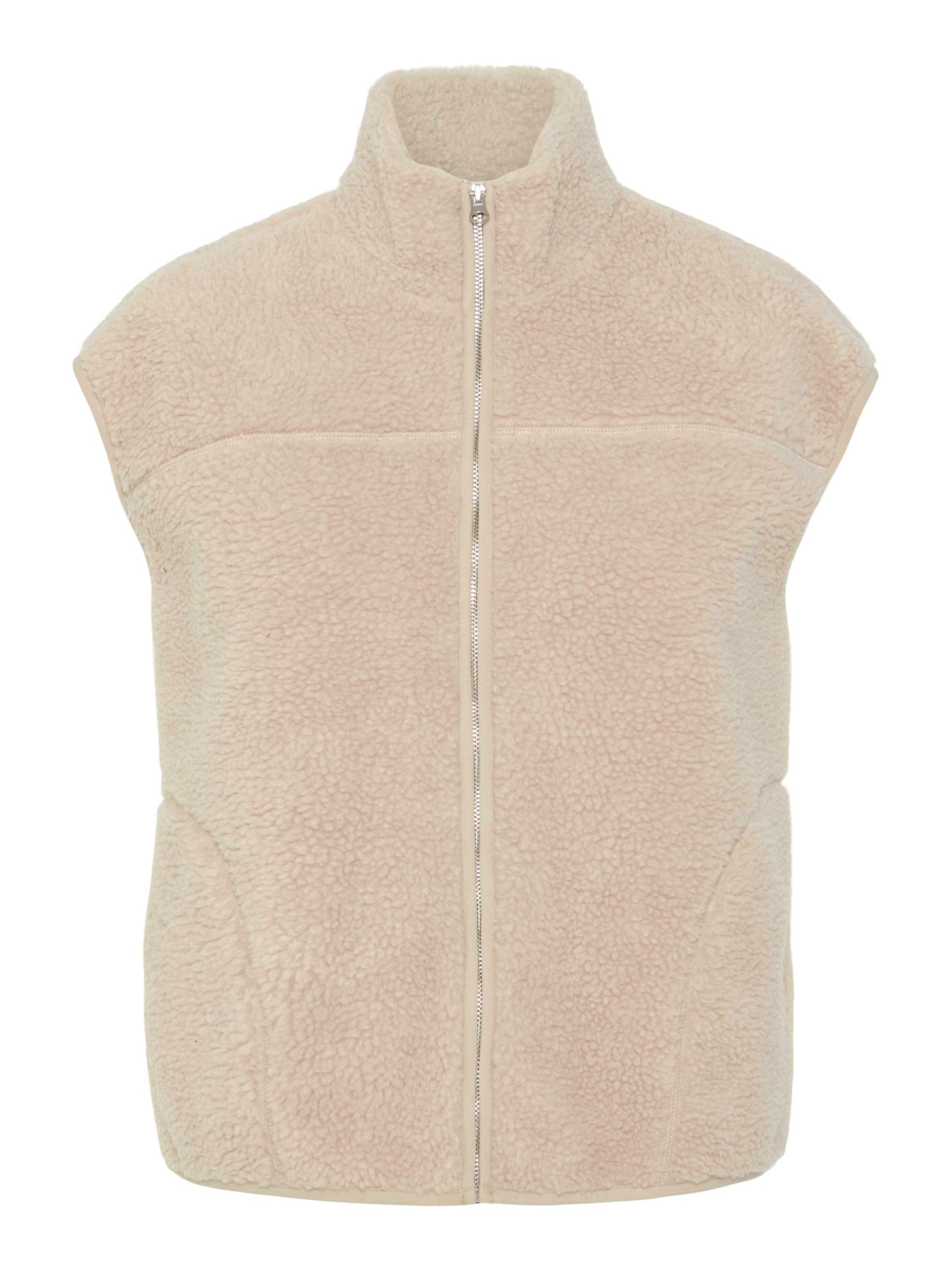 Pieces Pcsadia gilet teddy argento S