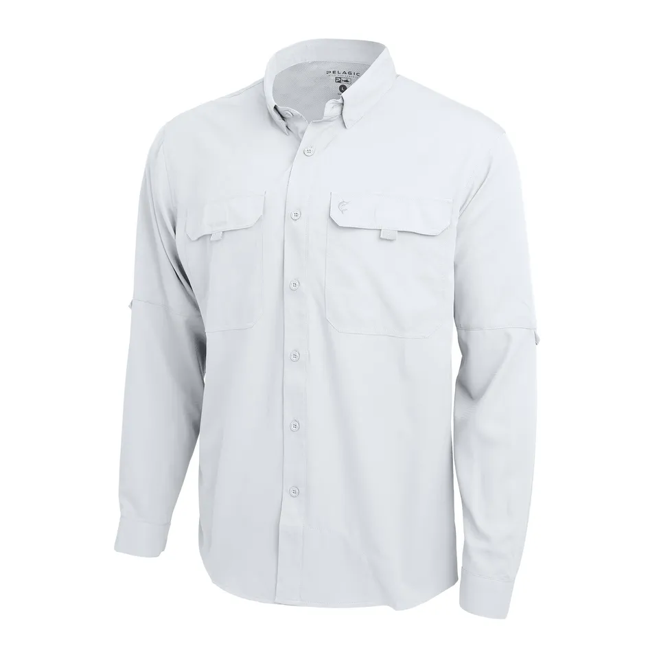 Pelagic Keys LS camicia uomo bianca UPF 50+
