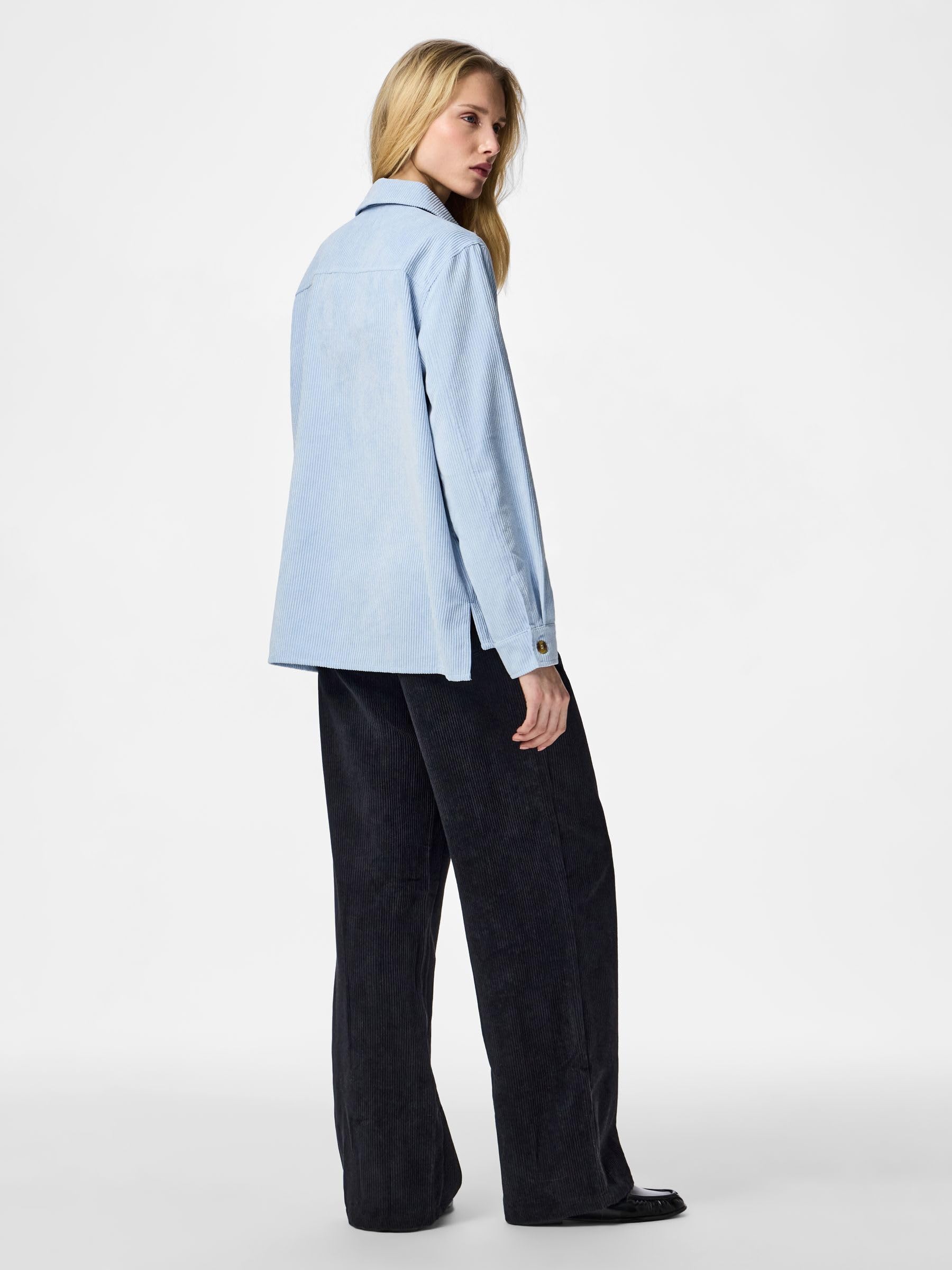 PIECES Pceffi LS Shirt Wvn Noos camicia XS blu manica lunga