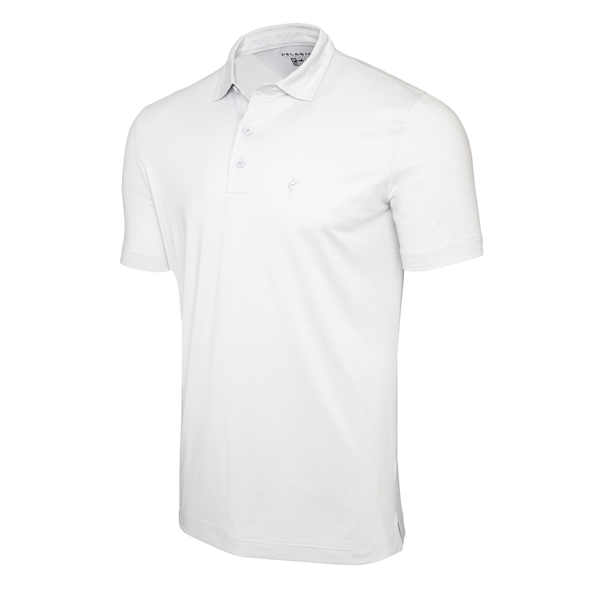Pelagic Marco Polo Polo Uomo Bianco Manica Corta Elasticizzata