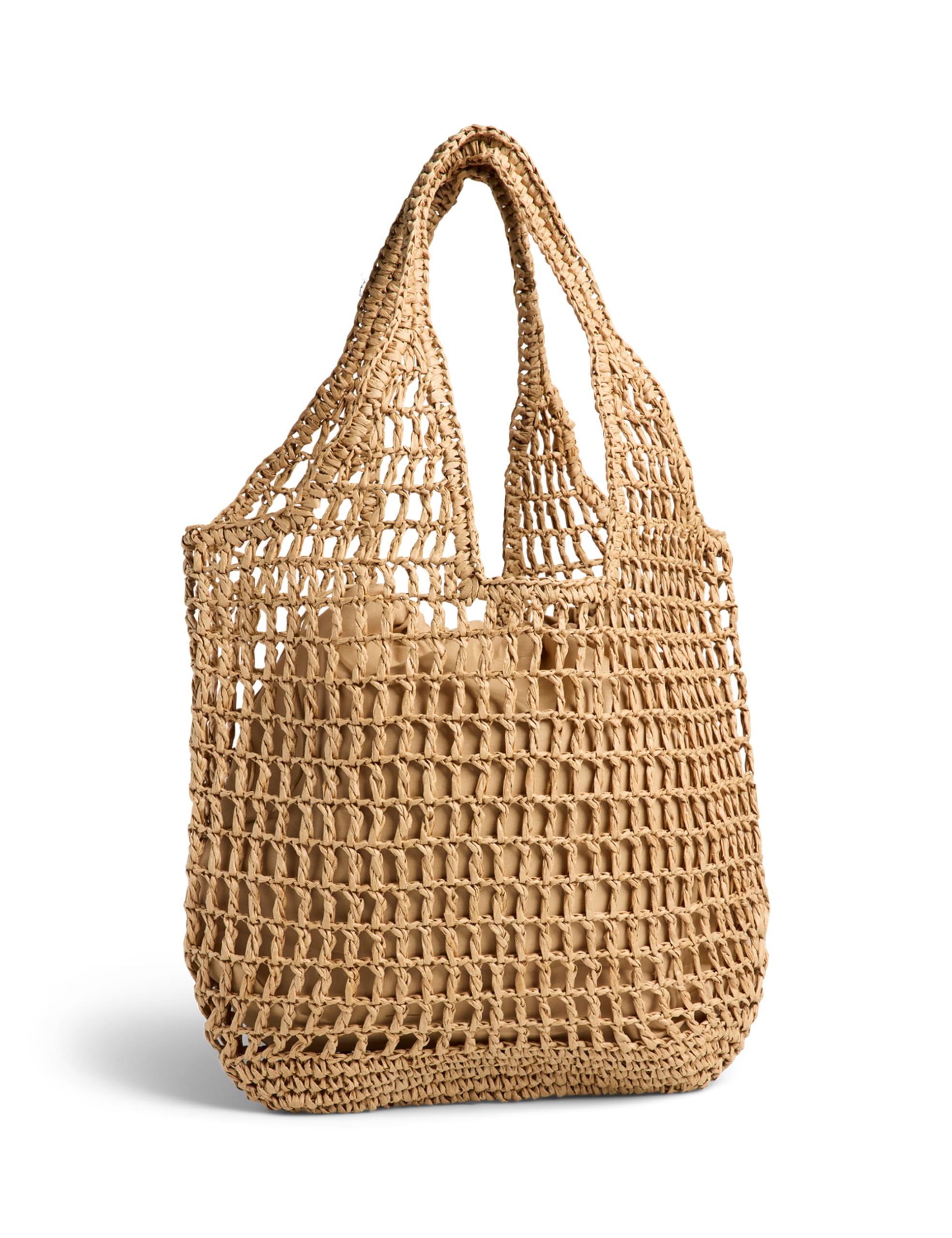 Pieces Pckamille Shopper borsa donna naturale