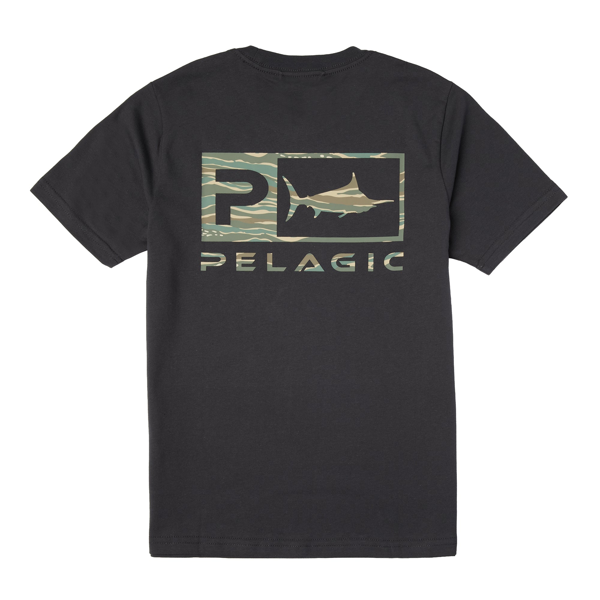 PELAGIC Wahoo Icon t-shirt ragazzo grafite cotone bio