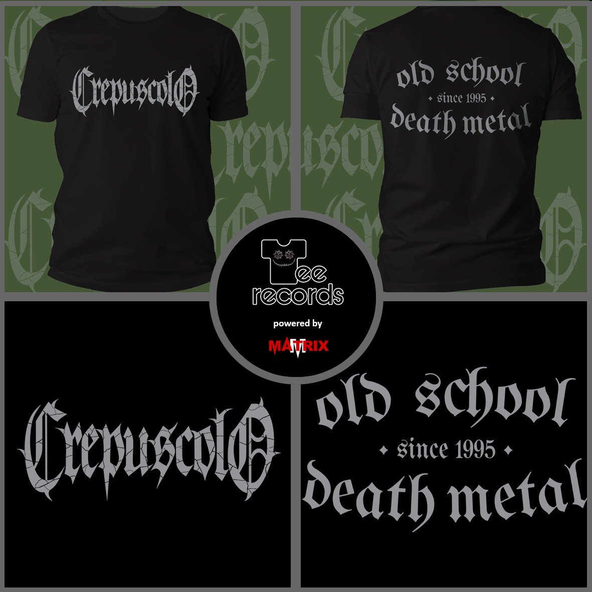 Matrix Music Store Crepuscolo maglietta cotone organico logo grigio