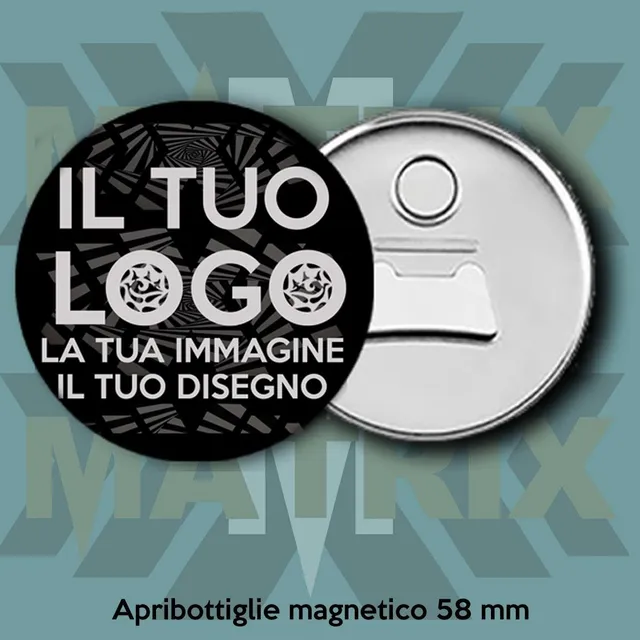 Matrix Gadget Apribottiglie Magnetico personalizzato metallo