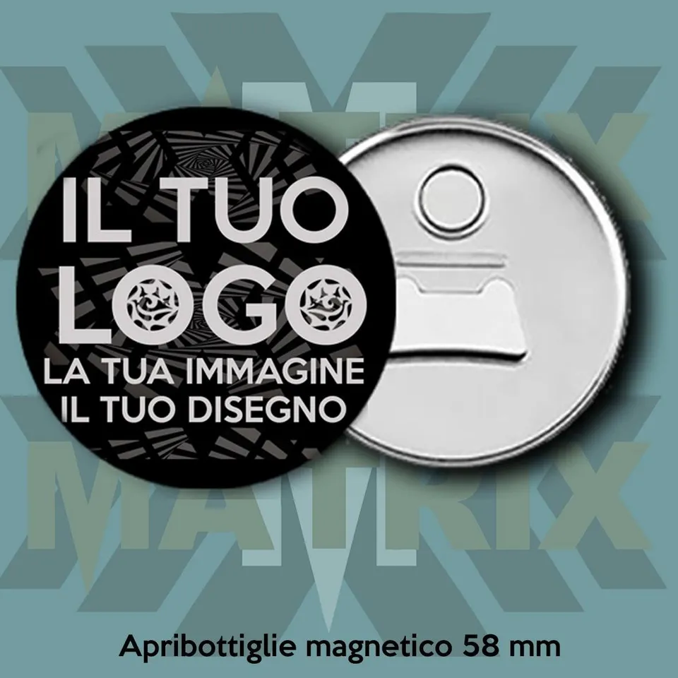 Matrix Gadget Apribottiglie Magnetico personalizzato metallo
