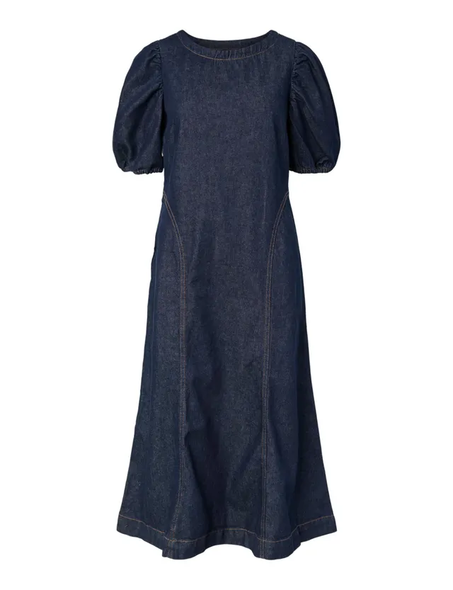 Pieces Pcpam 2/4 Abito Midi Denim Donna XS