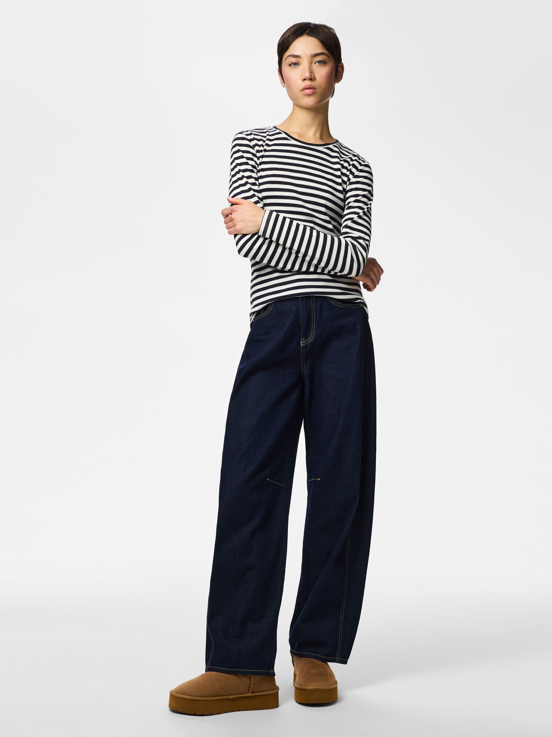 Pieces Pcruka LS top donna jersey taglia S manica lunga