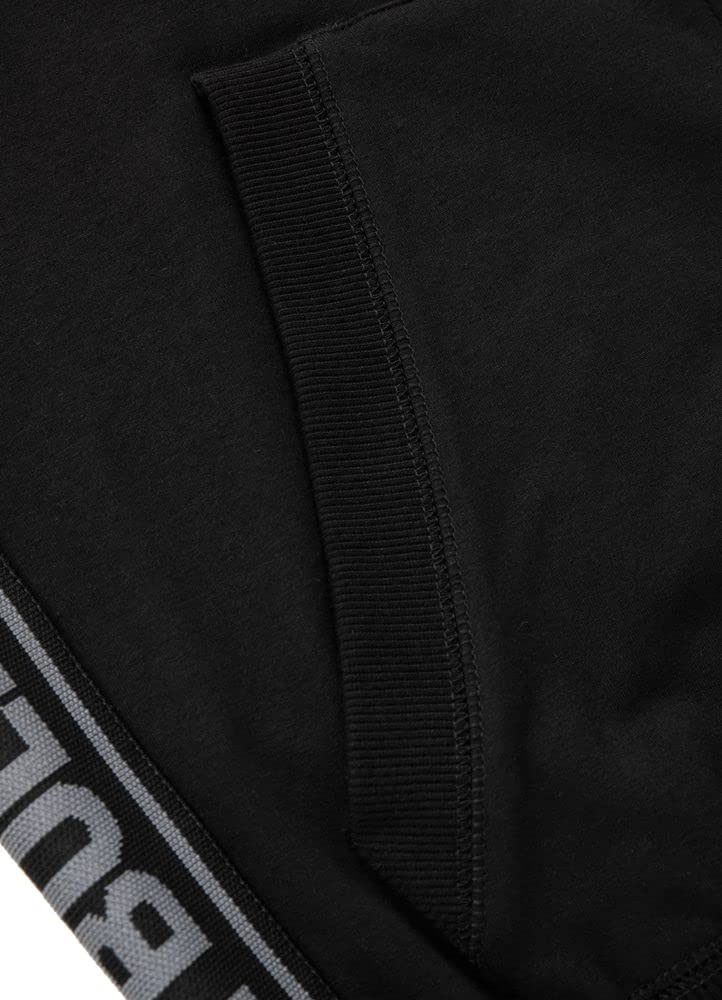 Pit Bull West Coast Lotus felpa zip nera cotone