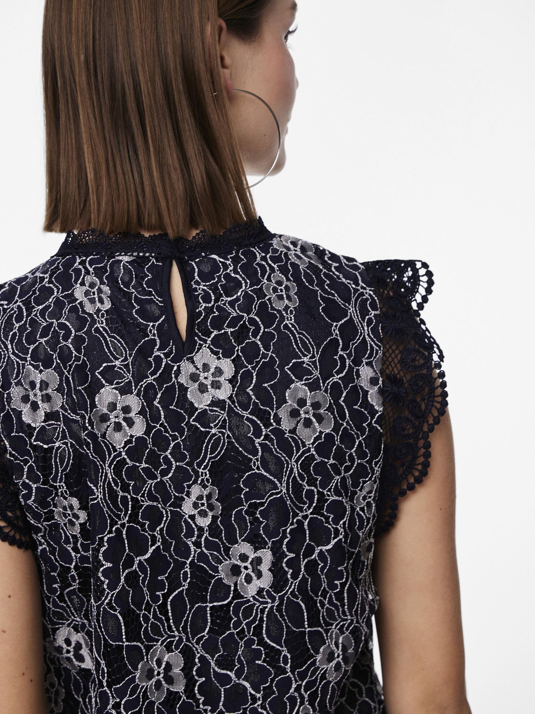Pieces Pcolline top donna taglia XS pizzo senza maniche