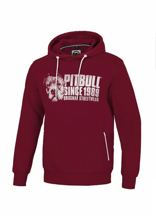Pit Bull West Coast Blood Dog felpa cappuccio uomo cotone
