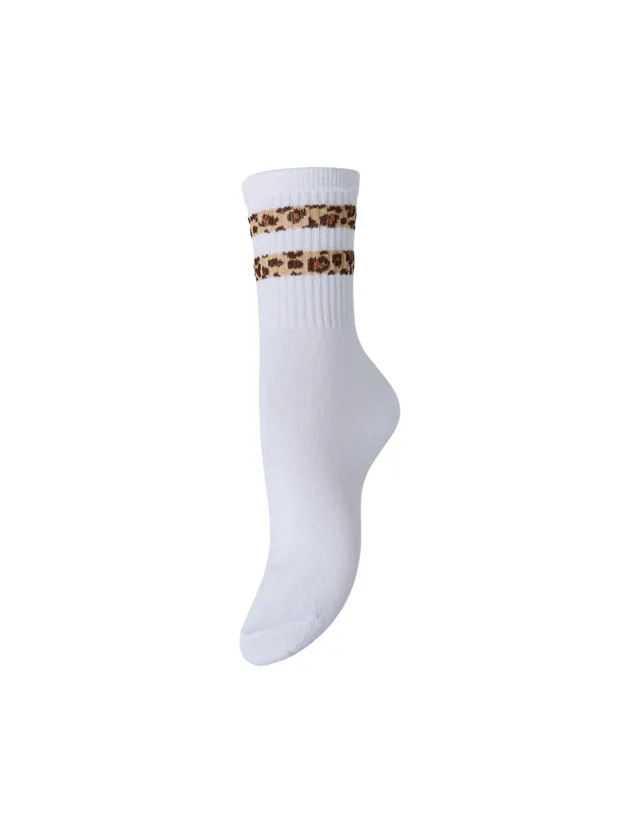 Pieces Pcmebby Leo Lurex calzini neri 2 pezzi animalier