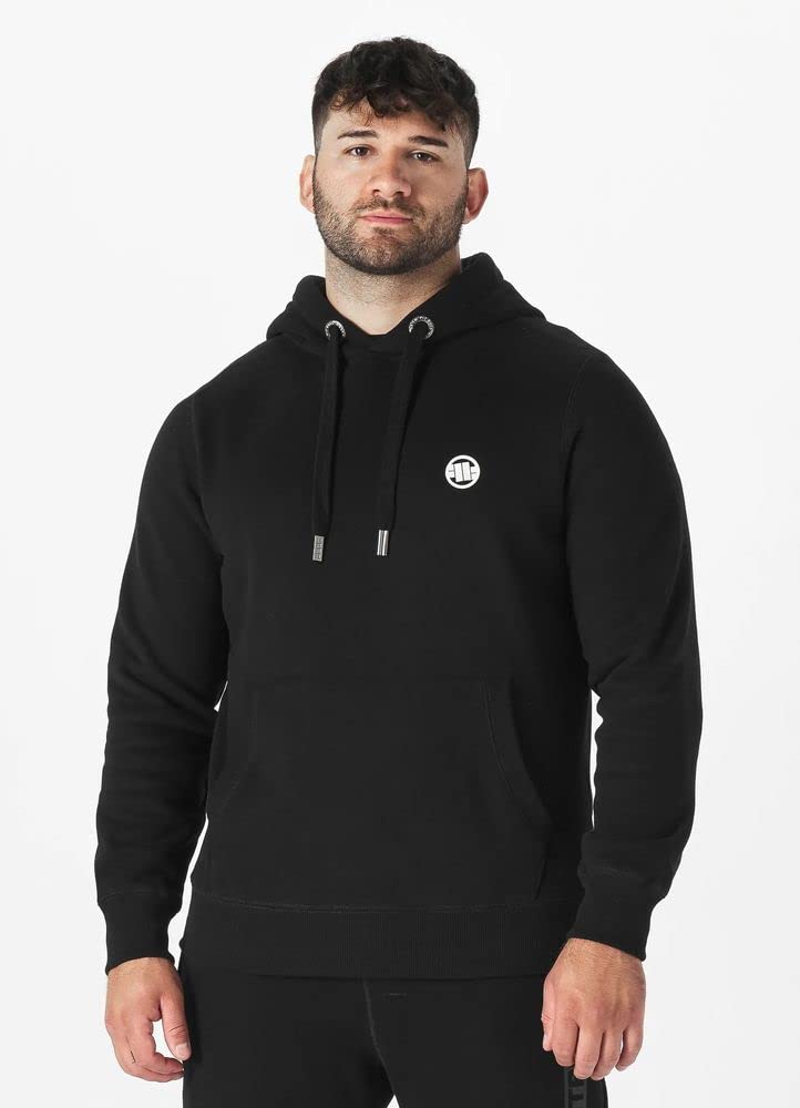 Pitbull Small Logo felpa uomo cappuccio cotone spesso