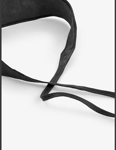 Pieces Vibs Leather Tie Waist cintura donna nera 75 pelle