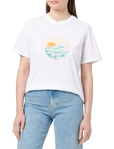 Pieces Pcbanda t-shirt donna M bianco stampa Miami Beach