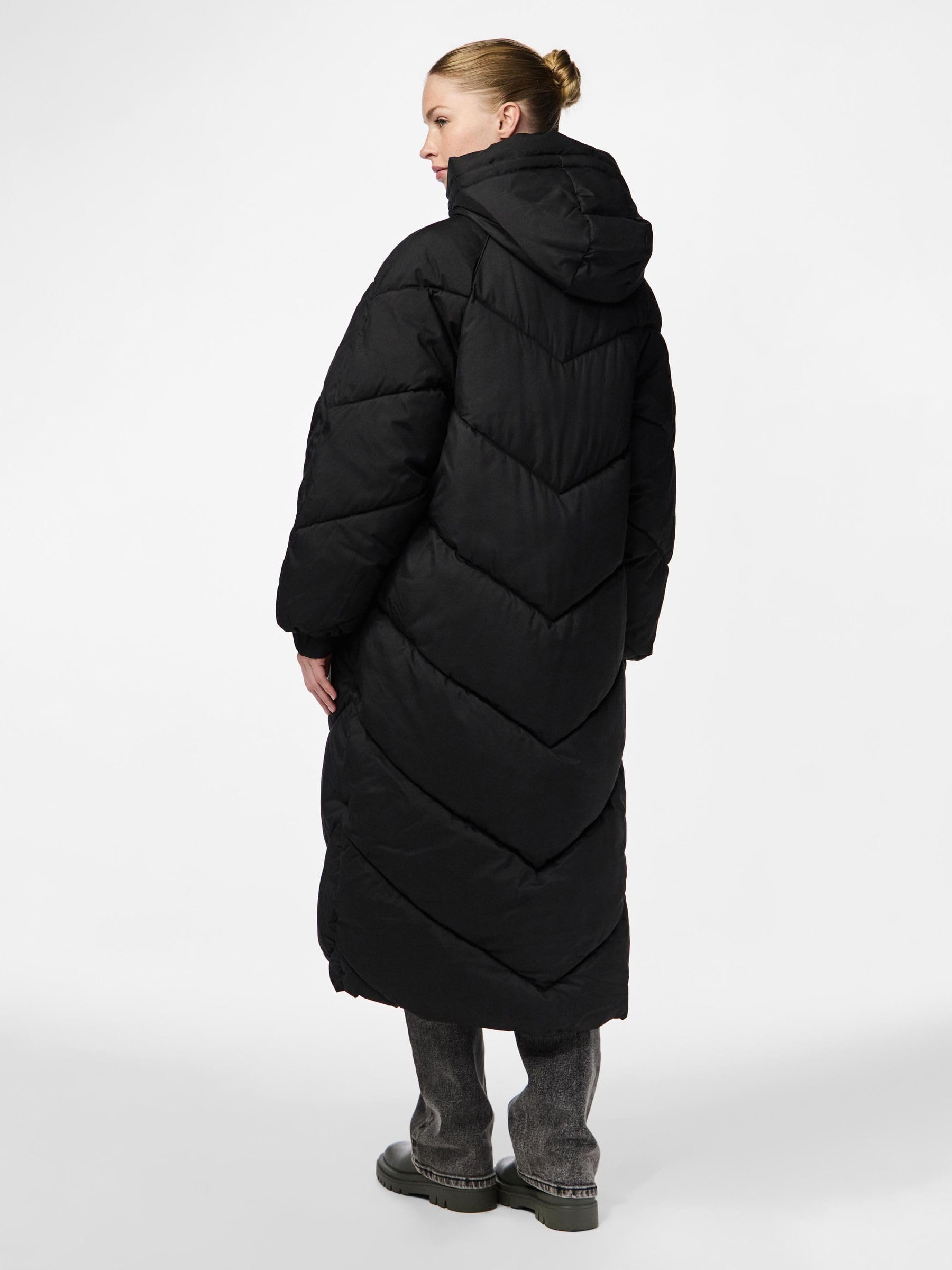 PIECES Pcnocelyn piumino donna nero taglia L trapuntato