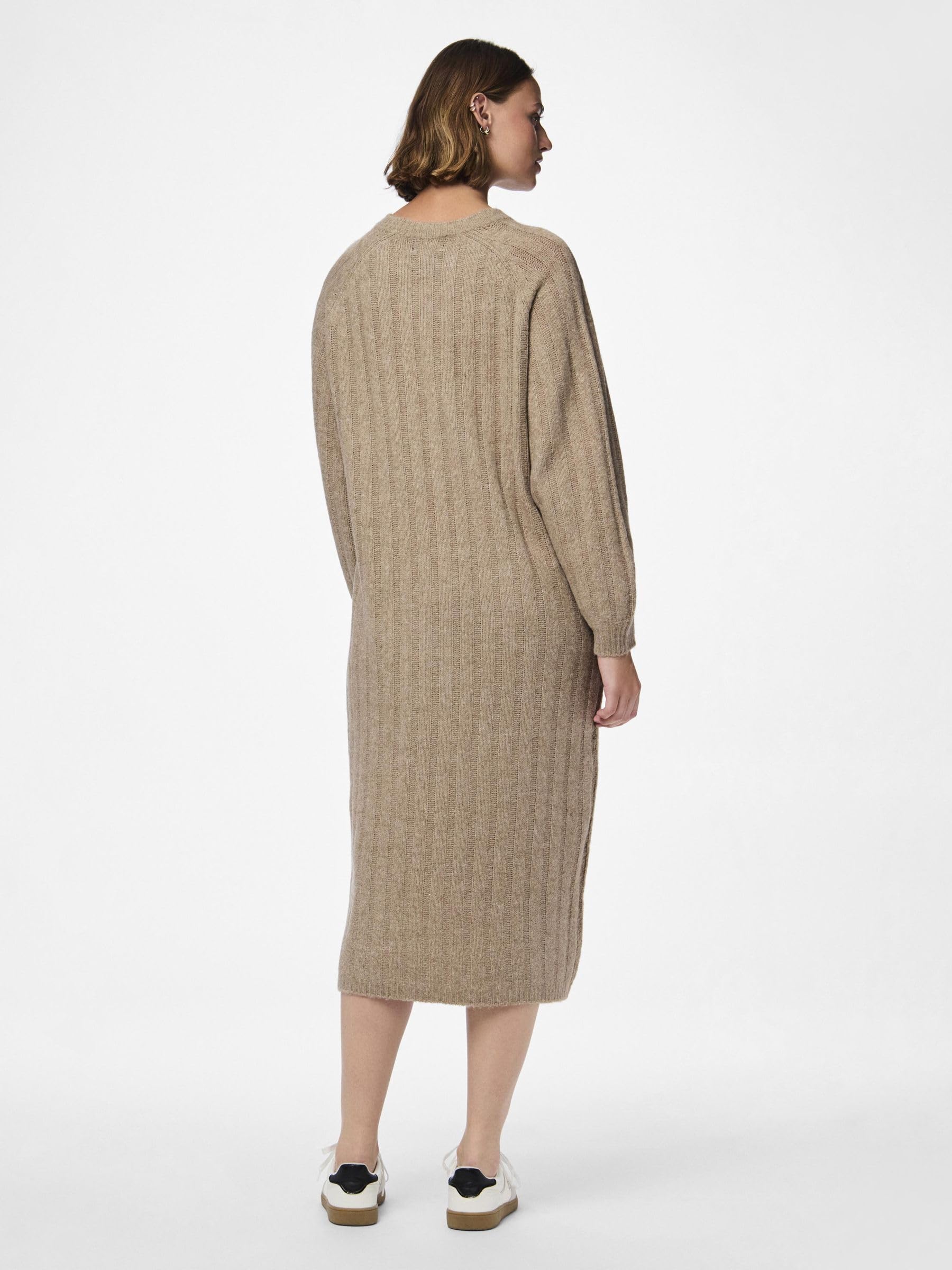 Pieces PCMaggy abito in maglia donna grigio melange
