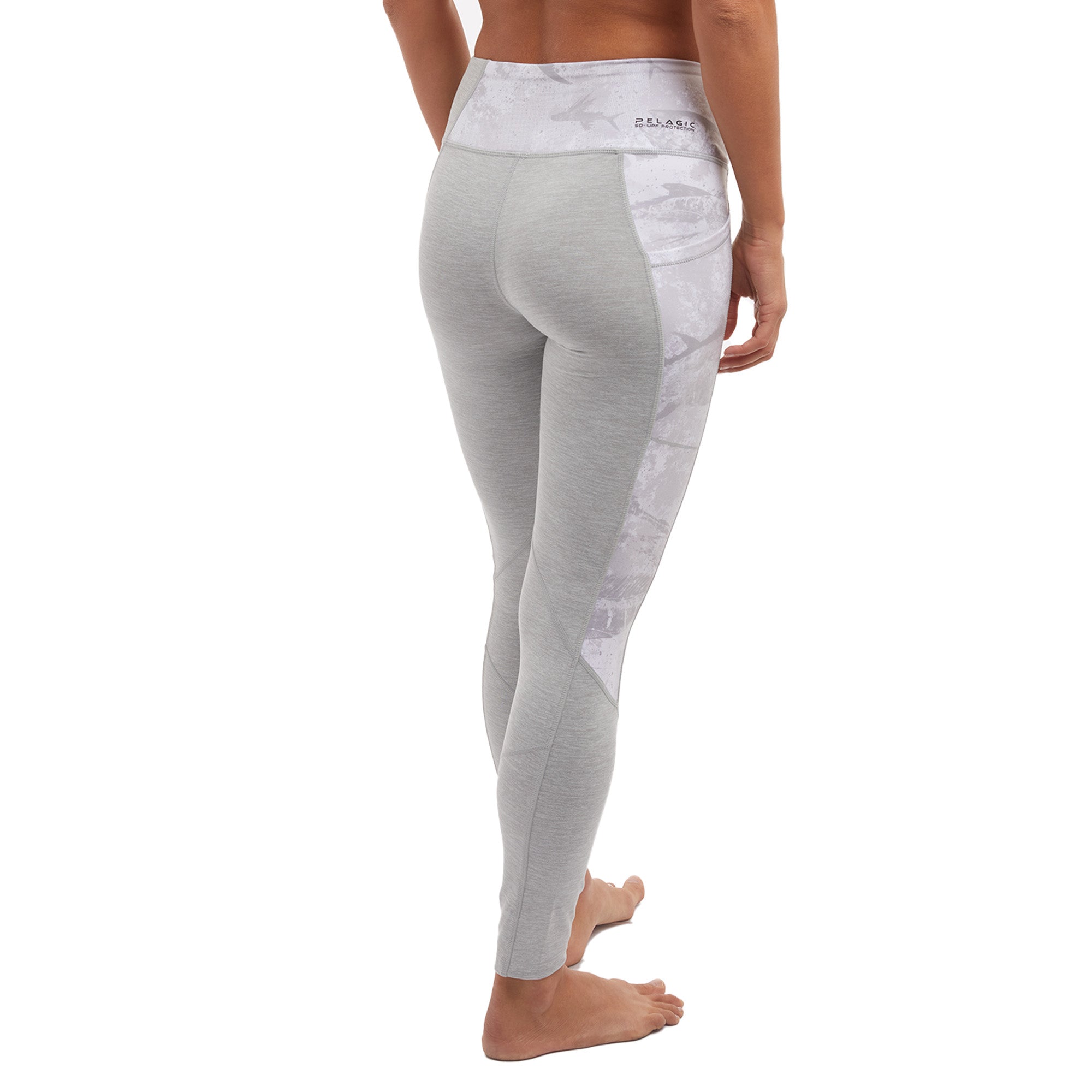 Pelagic Fiji leggings donna pesca grigio con tasca