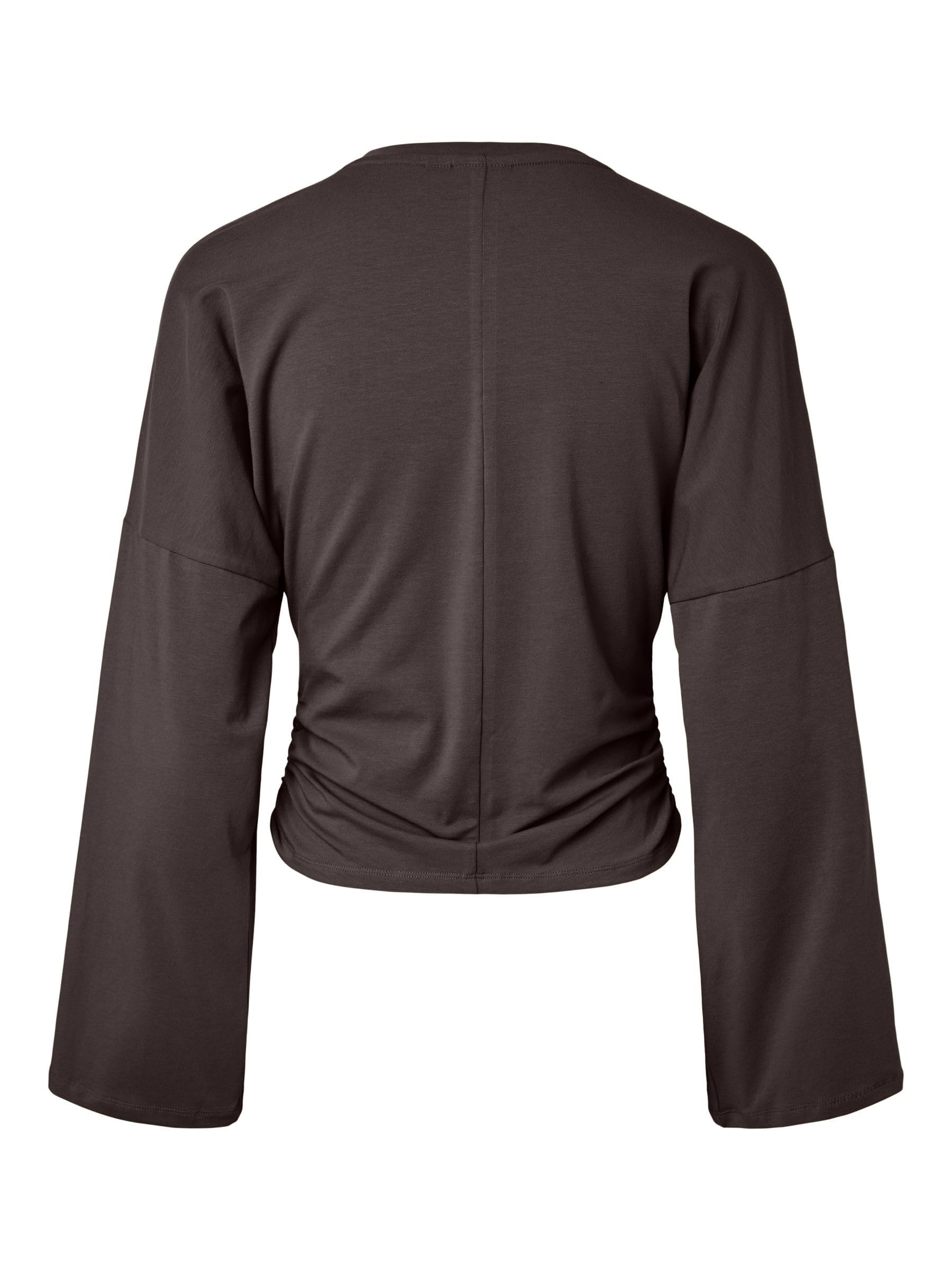 Pieces Pcalli LS O-Neck maglia donna nero cotone
