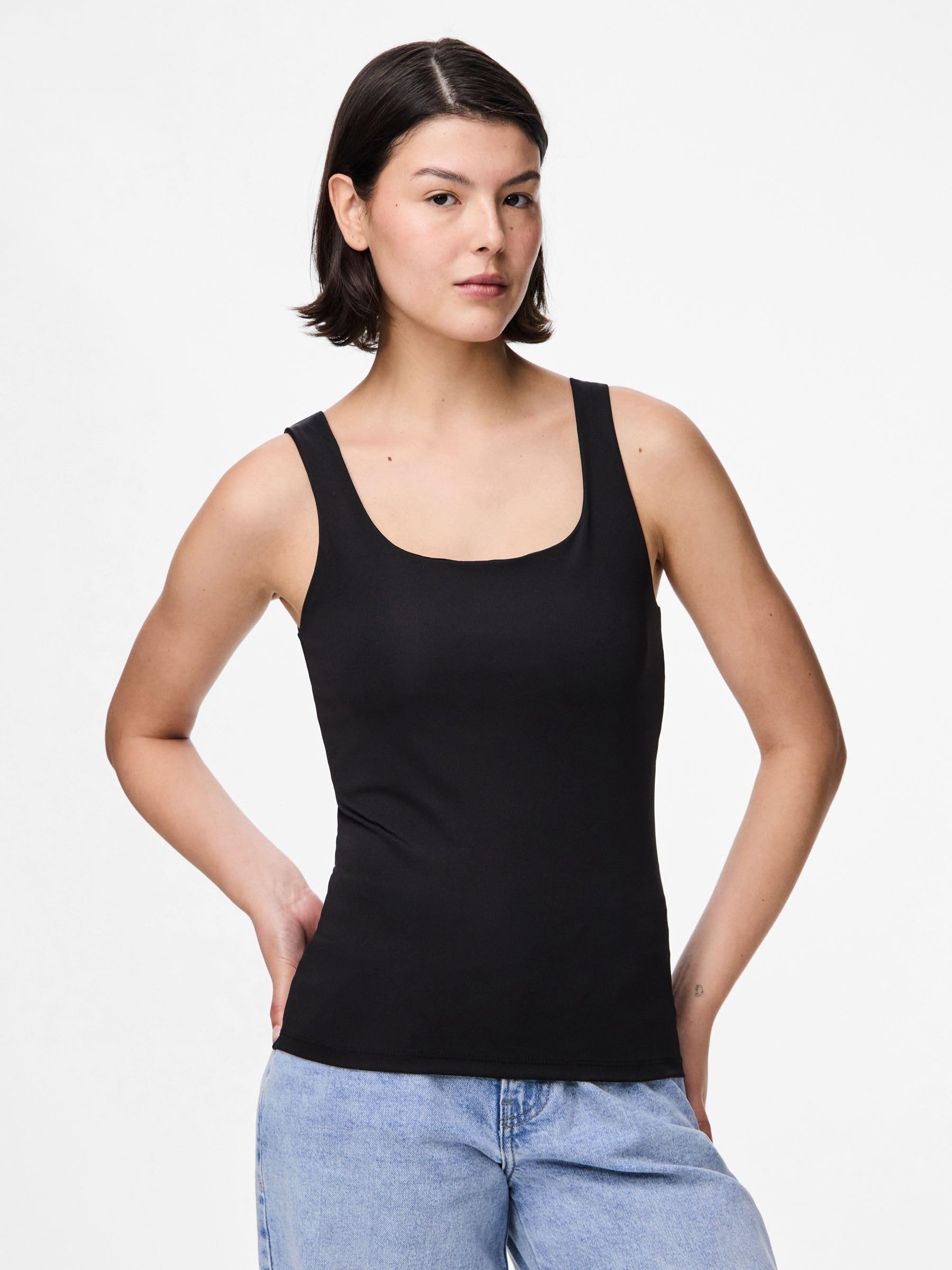 Pieces Pcneja SL Reversible Top Noos BC canottiera S nera