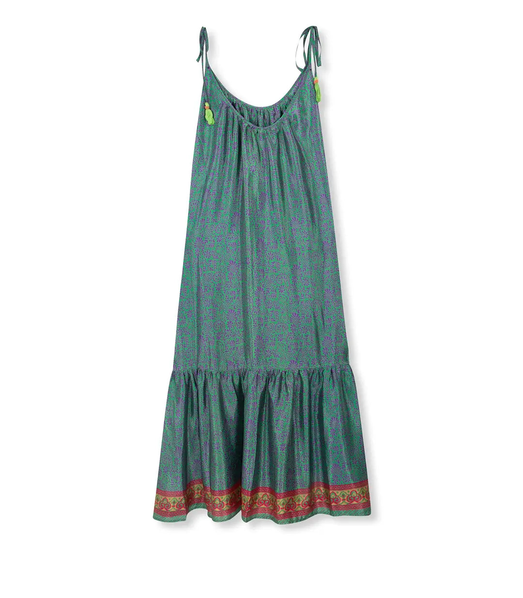 el.residu Sari Myra #20 vestito verde viscosa S/M