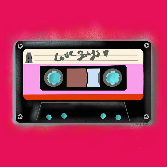Milla Tape Love Songs maglietta unisex cotone