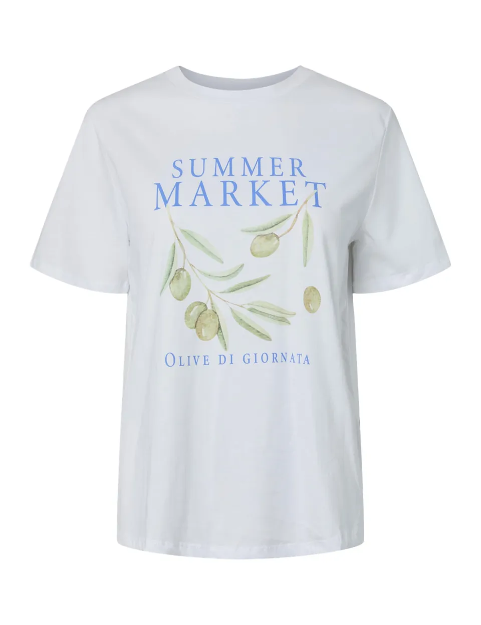 Pieces Pcpoma SS T-shirt stampata donna bianca S