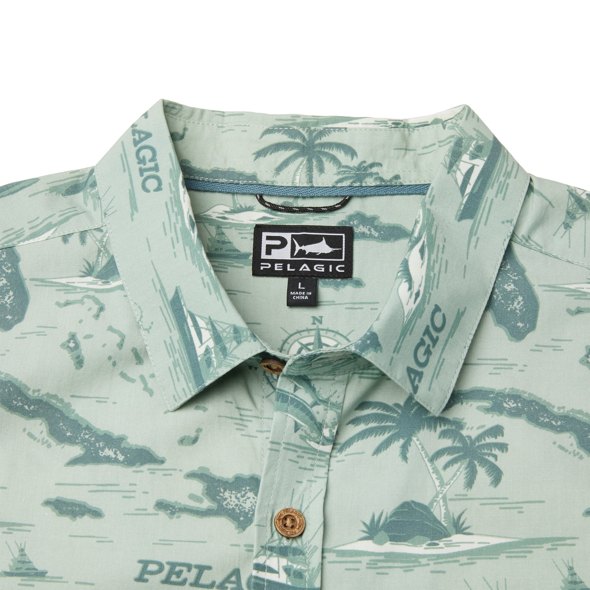 PELAGIC Knockdown camicia uomo Sage UPF 50+