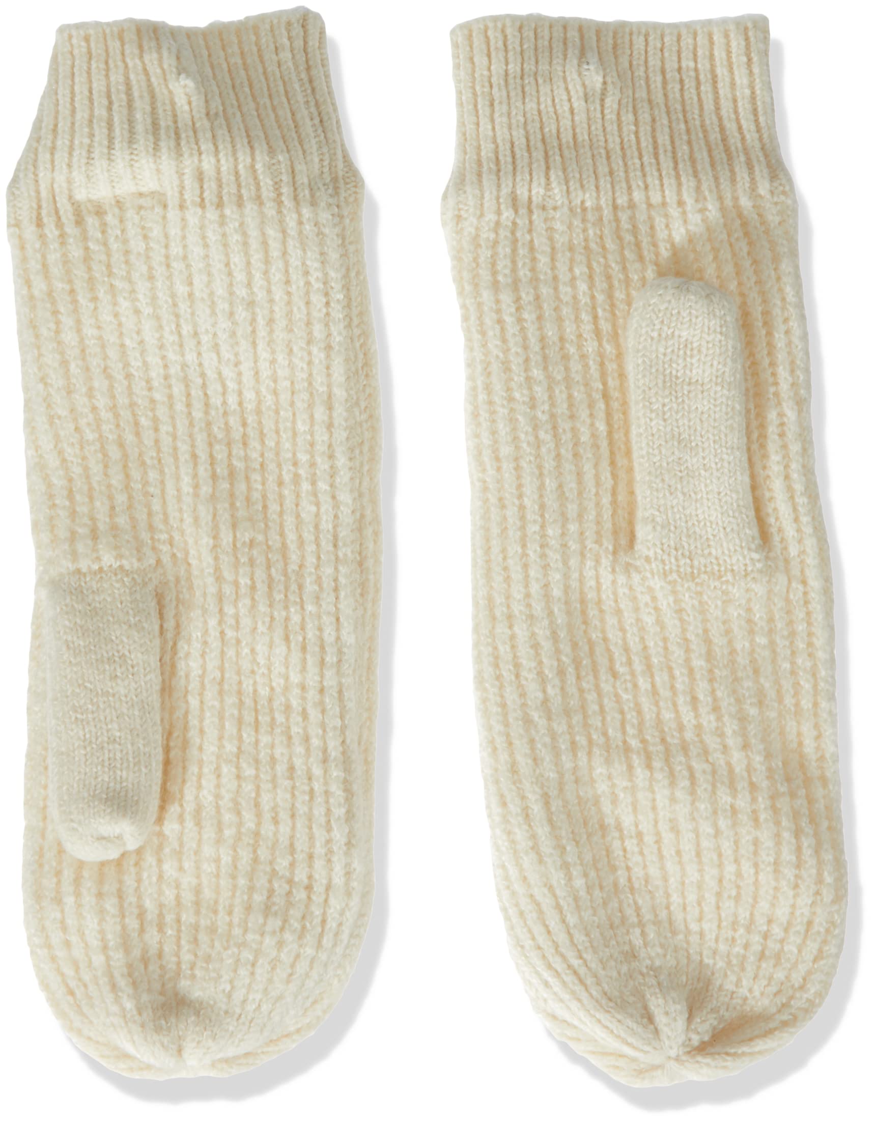 Pieces Pcbenilla Mittens Noos guanti bianco grigio coste