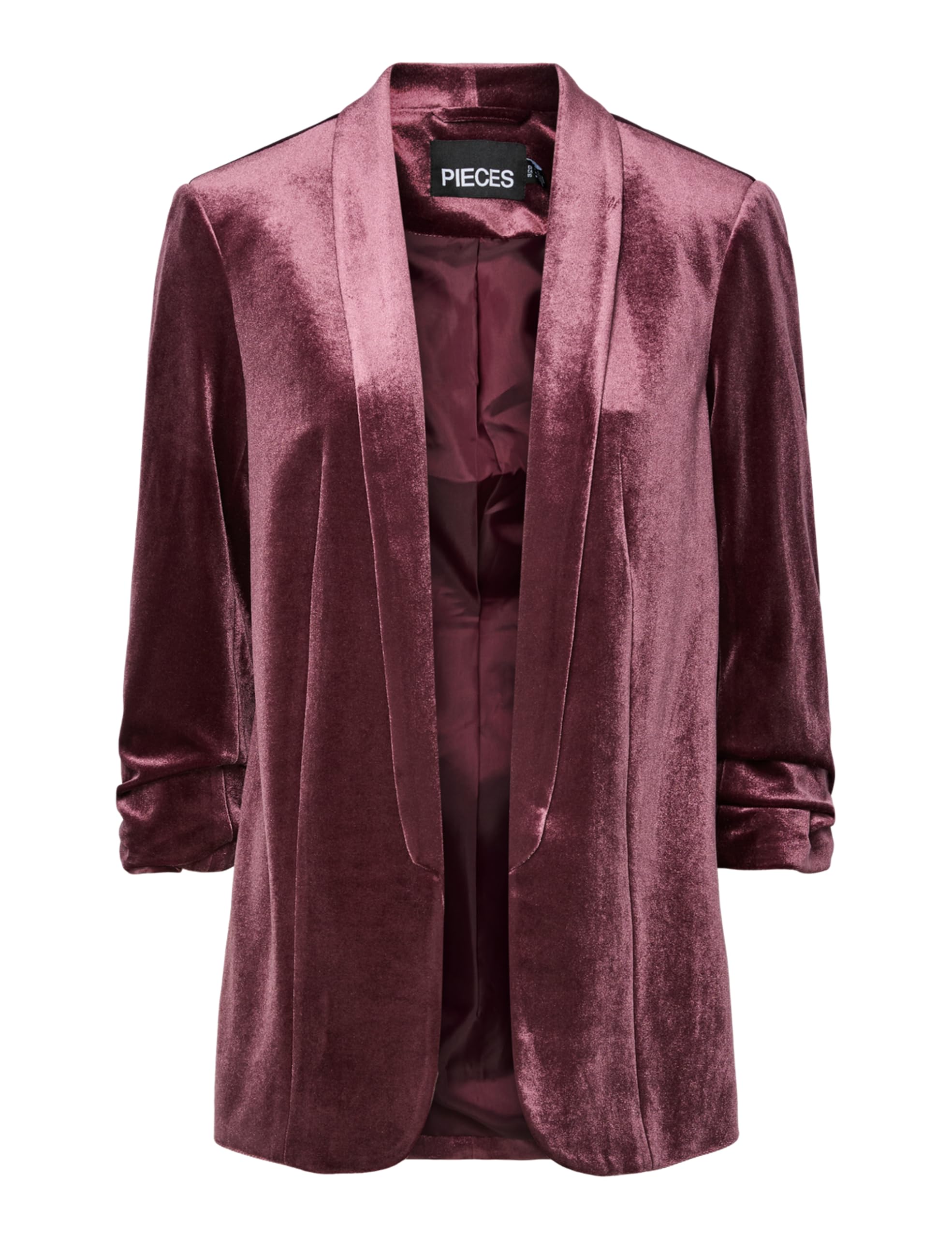 Pieces Pcbosella Velour 3/4 blazer donna velluto manica corta