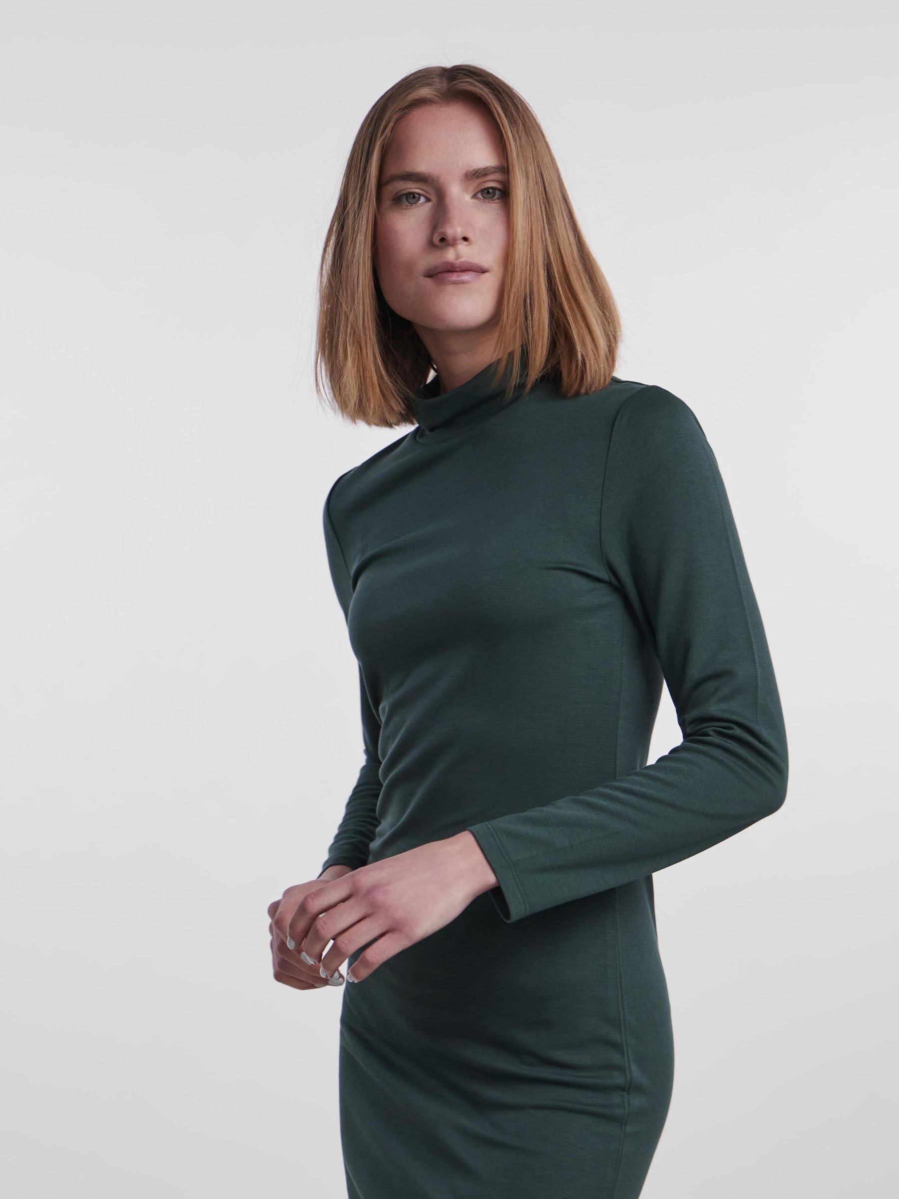 Pieces Pcnaya LS scollo a T vestito XS verde