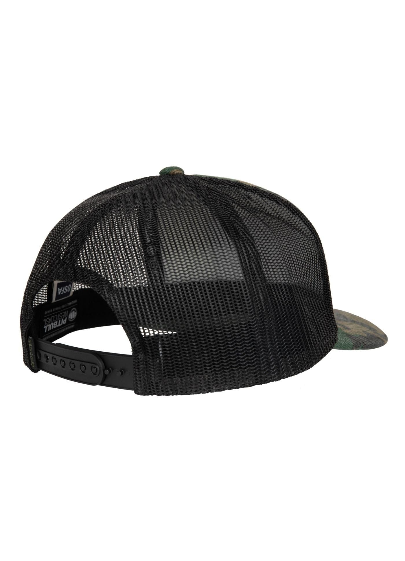 Pitbull Blood Dog cappellino snapback trucker mimetico moro