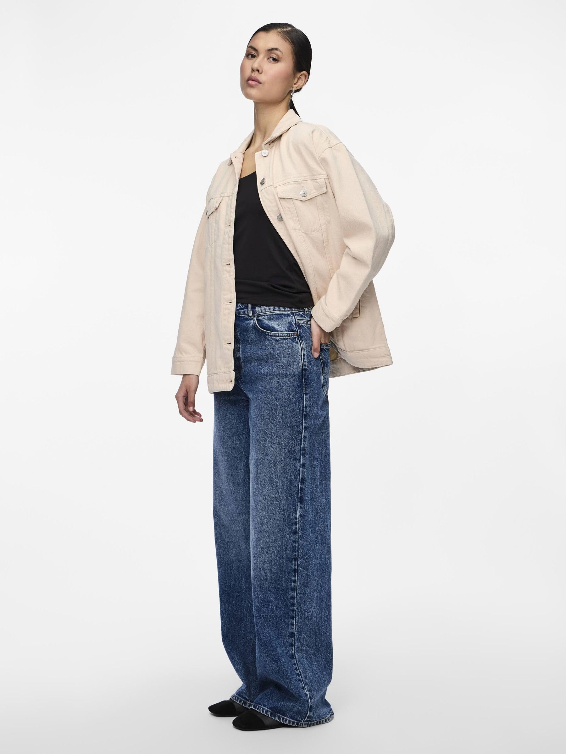 PIECES Pctika giacca in jeans donna grigio