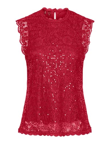 Pieces Pcolline SL Lace Sequins Top Noos top M