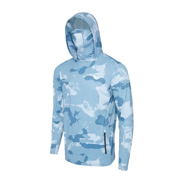 PELAGIC Exo-Tech felpa con cappuccio ardesia UPF 50+
