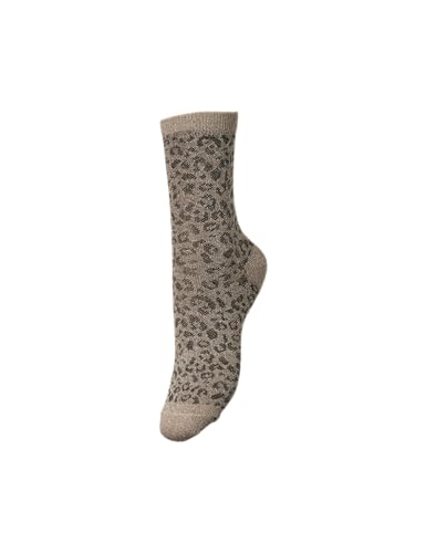 Pieces Pcsebby Glitter calzini donna grigi lunghi