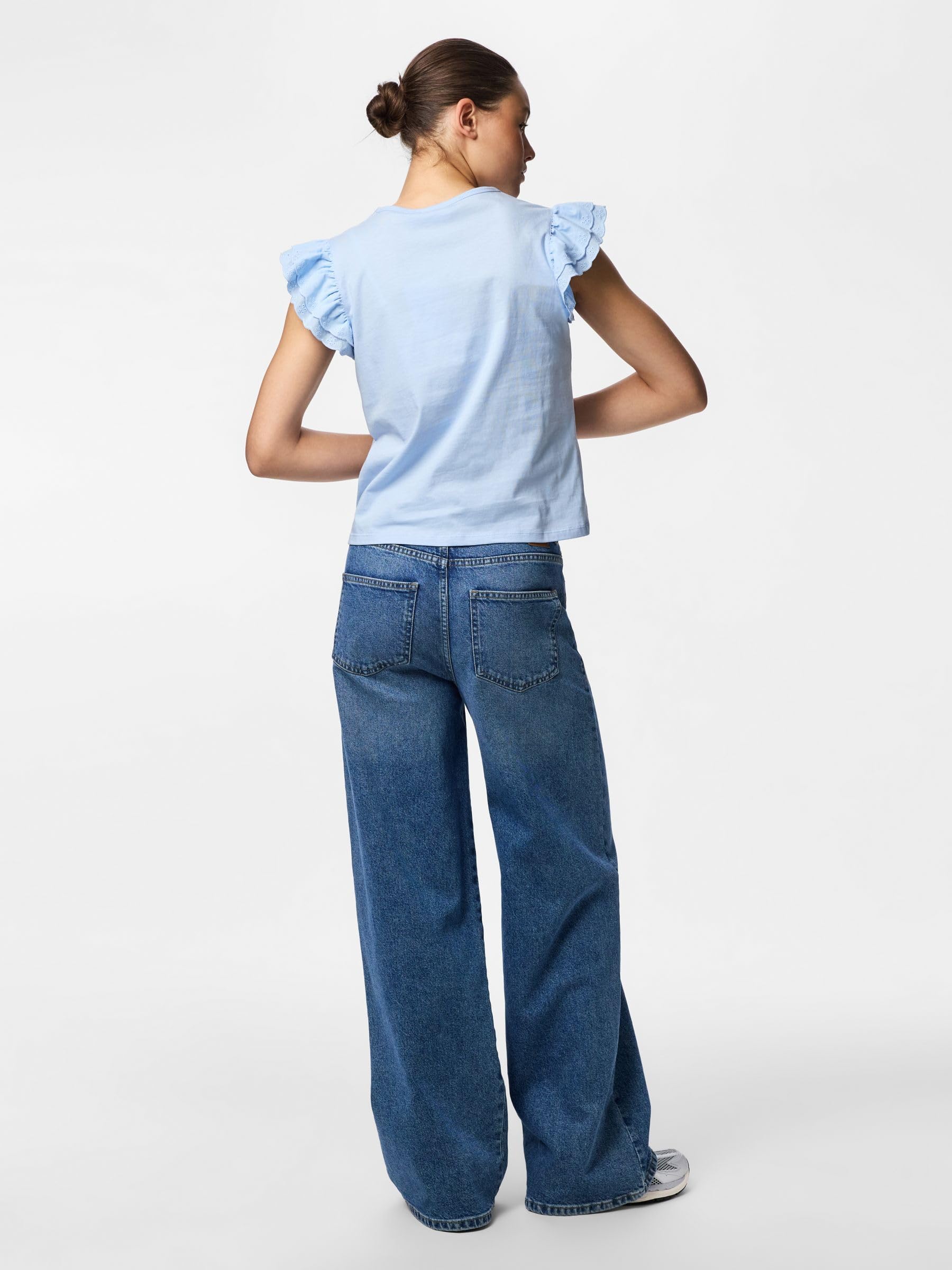 Pieces Pcpandria SL Top donna jersey ricamato